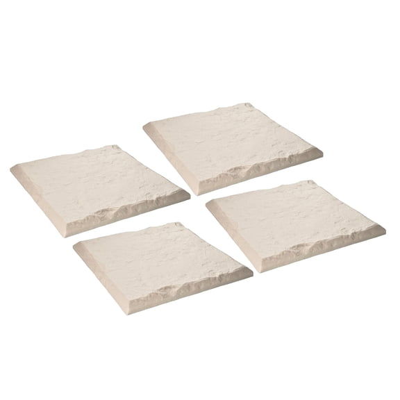 4pcs Textured Anti Slip Garden Stepping Stones Natural Limestone Look Decorative Pathway Stones For Outdoor Use