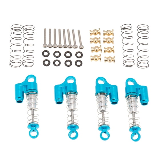4pcs Threaded Shocks for Axial SCX24 AXI00002 AXI90081 1/24 Truck Crawler Repair Accessories - Blue