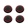 thumbnail image 1 of 4pcs Thumb Grips for PS4 Controller Xbox One Xbox 360 Black/Red Silicone Caps Analog by Insten for Sony PlayStation 2 3 4 Controller, 1 of 10