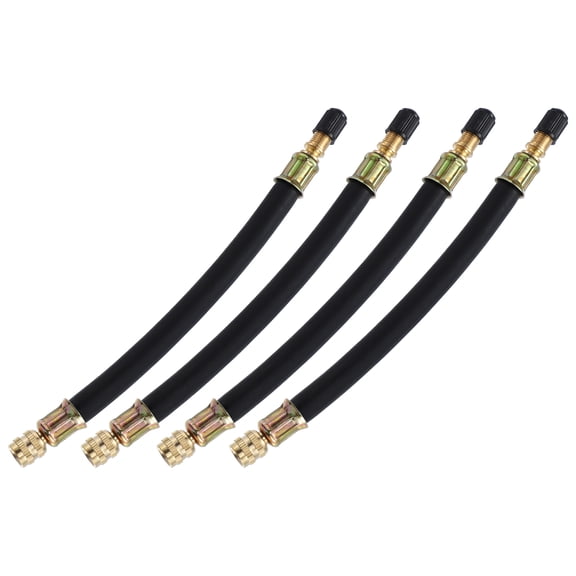 4pcs Tire Valve Extension Stem Adaptor Tool Flexible Dual Valve Stem Extender Pipes 18cm / 7.1" for Car Truck Bike RV