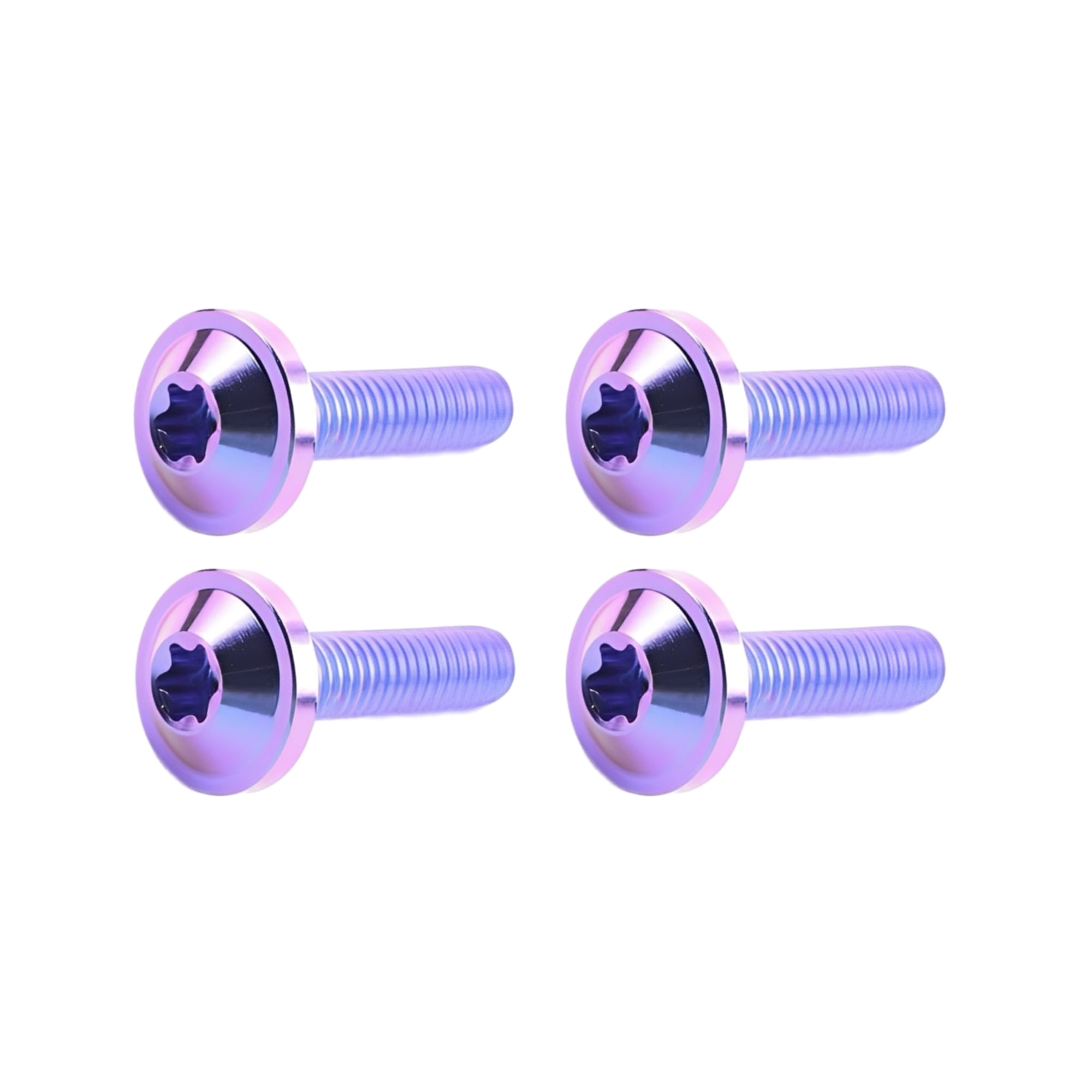 4pcs Titanium Ti M6x10mm Button Torx Head Bolt Screw for Bicycle Motorcycle M6x10, 13 colors