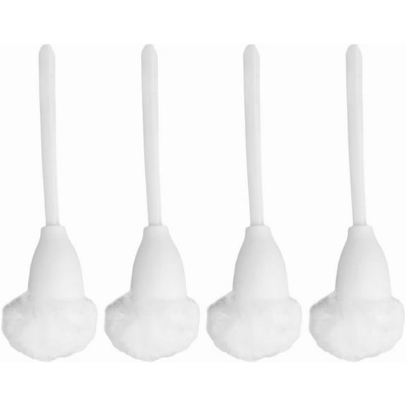 4pcs Toilet Bowl Mop for Deep Clean Toilet Brush Cleaners White Soft Toilet Bowl Brush Mop Toilet Scrubber with Long Handle for Bathroom Toilet Scrubber Cleaning Brush