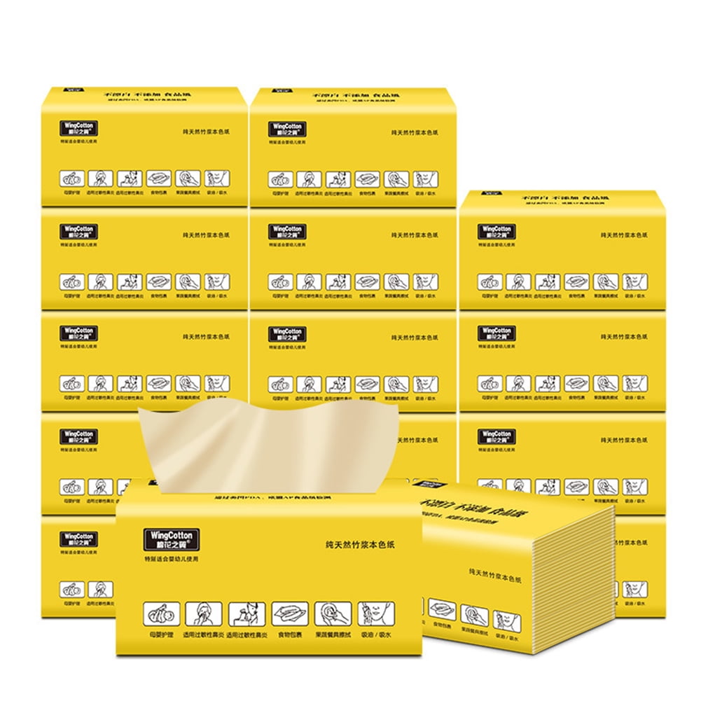 4pcs Toilet Paper Towel Bamboo Pulp Bathroom Paper Tissue Napkin