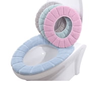4pcs Toilet Seat Cover Pads Stretchable Washable Cloth Soft Thicker Warmer Toilet Seat By PULMCheerger