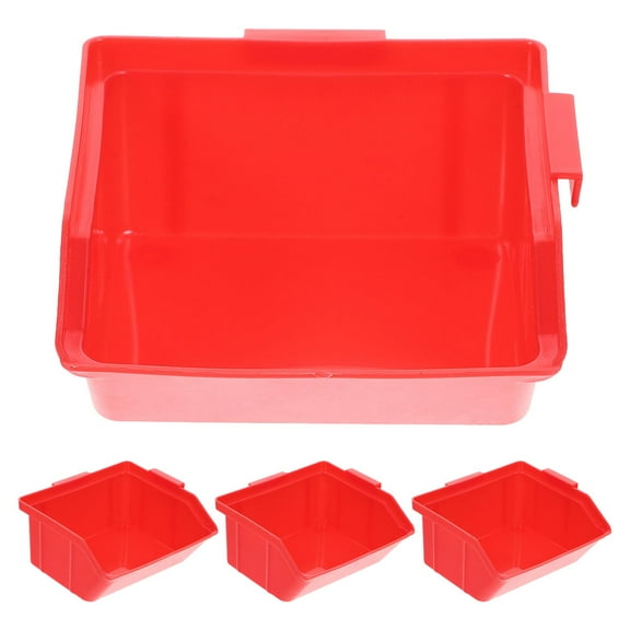 COSMOBETTY Organizer for Screws Red ABS 3.9X3.5X1.8in Office Use