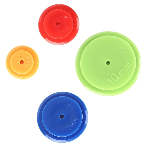 4pcs Tracing Wheels DIY Plastic Round Seam Admission Marker Set Patchwork Tracing Wheel Circle Sewing Wheel for Quilting Sewing Space Stitching Craft, Mix Size
