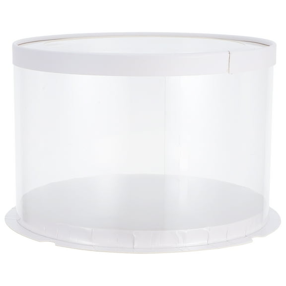 4pcs Transparent Cake Packaging Box 8-Inch Clear Cake Holder With Lid Single Layer Cake Carrier For Birthday Wedding And Party Cakes