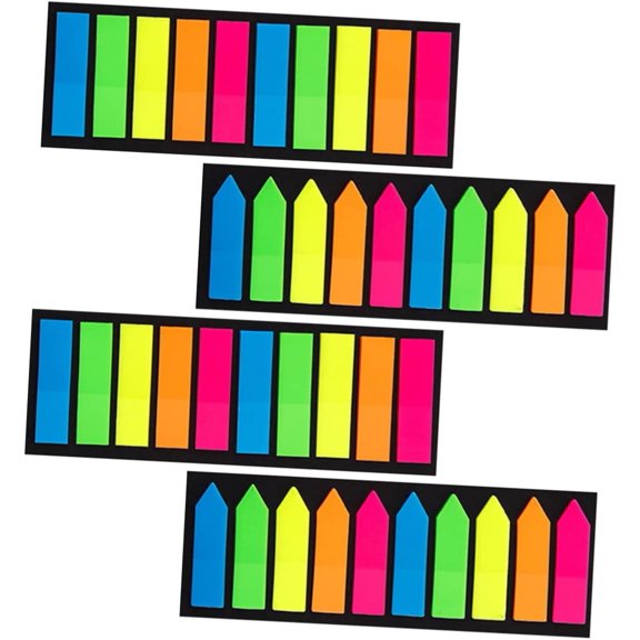 4pcs Transparent Clear Binder Notebook Stickers Office Divider Writable Tabs Page Markers Tabs File Tabs Flags Household Book Tabs Multi-Function Book Tabs Page Supply