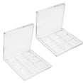 4pcs Transparent Eyeshadow Palettes Lipstick Boxes Cosmetic Storage