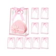 thumbnail image 1 of 4pcs Transparent Gift Bags With Ribbons Suitable For Baby Shower Graduation Wedding Bridal Party Birthday Party Business Occasions With Cut Out Handles Reusable P, 1 of 4