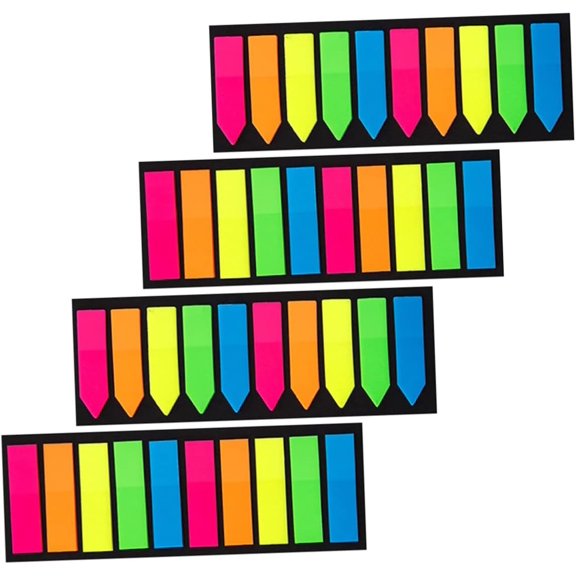 4pcs Transparent Notebook Tabs Color Books Color Folders Transparent Book Tabs Sticky Flags N Times Page Markers Household Book Tabs Convenient Sticky Flags Highlighter