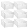 thumbnail image 1 of 4pcs Transparent Shoe Container Stackable Storage Box Sports Shoes Storage Organizer, 1 of 5