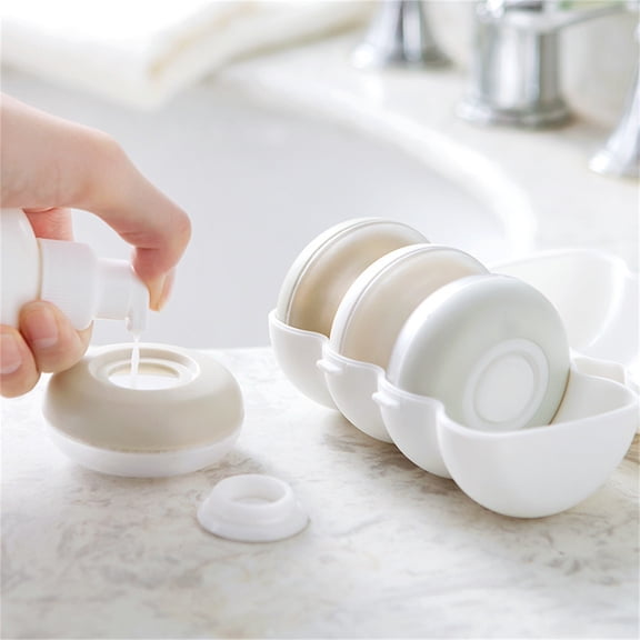 4pcs Travel Lotion Dispenser Set - Press-Type Portable Bottles for Shampoo, Shower Gel & Cosmetics, Leakproof Travel Storage Containers, Ideal for Christmas & 2026 Travel Getaways, 2.95*5in, White