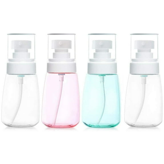 4pcs Travel Size Leakproof Pump Bottles,2 oz BPA-Free Refillable Plastic Containers for Lotion, Liquid Soap, Baby Shower, Essential Oil Blends and Other Toiletries