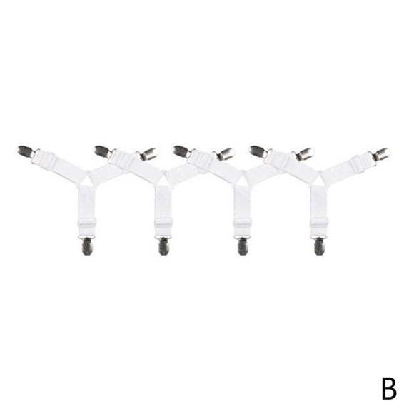 4pcs Triangle Bed Mattress Sheet Clips Grippers Straps Suspender Fastener Holder