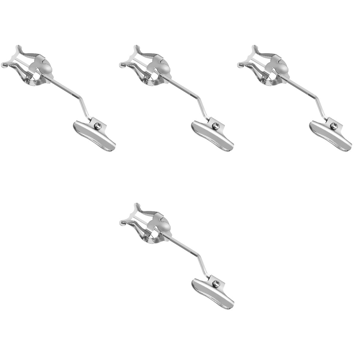 Supvox Trombone Sheet Music Holder Plated Silver Marching Accessory for Trumpet 4Pcs