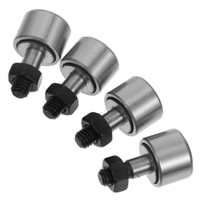 PAMINGONO 4Pcs Bolt Type Needle Roller Bearing Plated Silver Steel Cam Follower Bearing for Machine Tools
