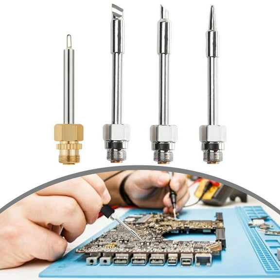 4pcs USB Connect Mainframes Soldering Iron Tip Kit Tool for Circuit Board Repair