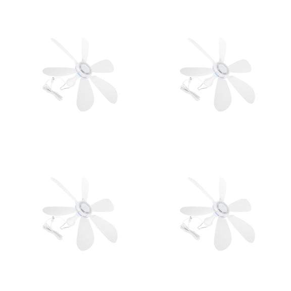 4pcs USB Powered Small Ceiling Fan, 6 Blades Quiet DC 5V USB Hanging Fans for Indoor Outdoor RV BedRoom