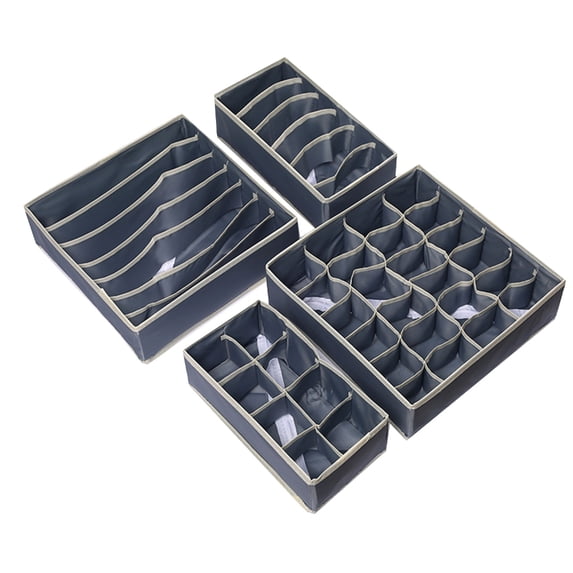4pcs Underwear Bra Storage Box Clothes Organizers Panties Socks Compartment Storage Boxes for Wardrobe Drawer Bedroom