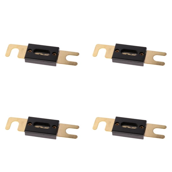 4pcs Universal 200AMP ANL Gold Plated Flat Fuses For Car Automotive Vehicle