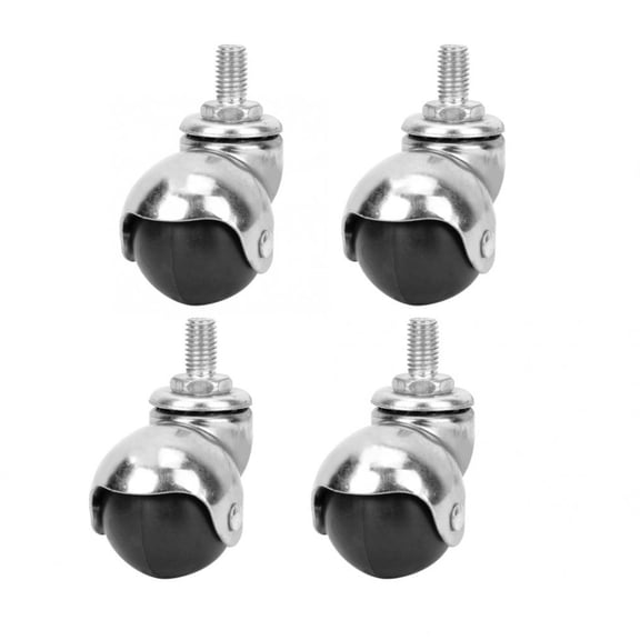 4pcs Universal Ball Caster 1.5 inch Light M10 Screw Rod Furniture Wheel Swivel Casters