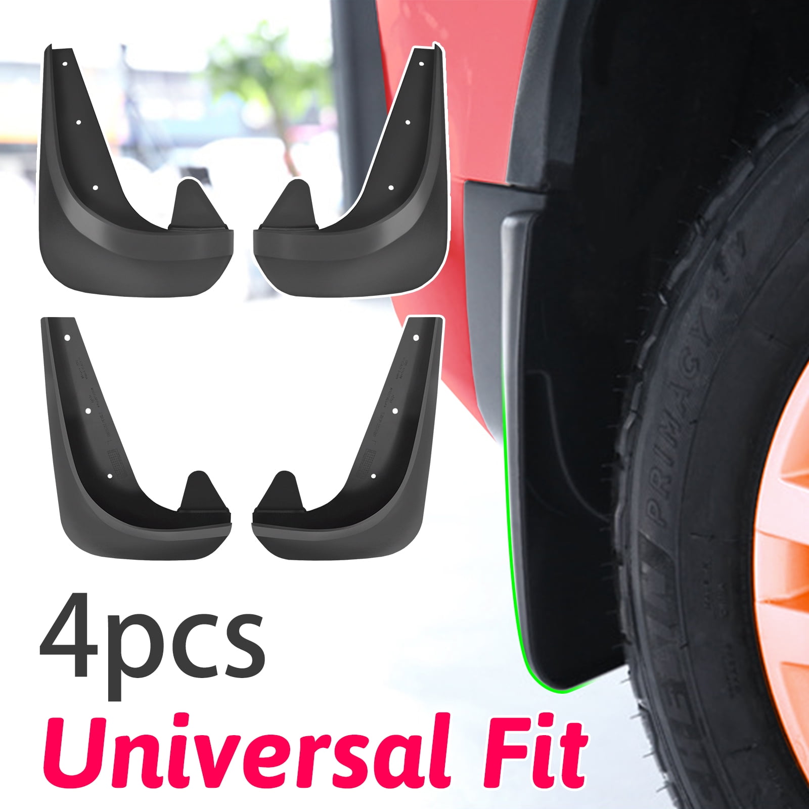 4pcs Universal Car Front and Rear Fenders, EEEkit Car Mud Flaps, Auto  Splash Guards Fit for a Variety of Vehicles with Flaps Approximately 9.85 x  7.10inch 