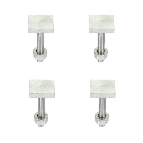 4pcs Universal Car Roof Rack T Shaped Bolt Rooftop Cargo Carrier Rack Bolt T Shaped Track Bolts W/ Nuts Washers