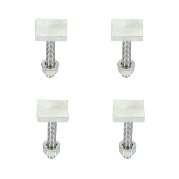 4pcs Universal Car Roof Rack T Shaped Bolt Rooftop Cargo Carrier Rack Bolt T Shaped Track Bolts W/ Nuts Washers