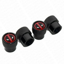 4pcs Universal Fit Deadpool Car Wheels Tire Air Valve Cap Stem Dust Cover Gift