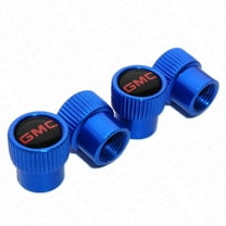 4pcs Universal Fit GMC Car Wheels Tire Air Valve Caps Stem Dust Cover Blue