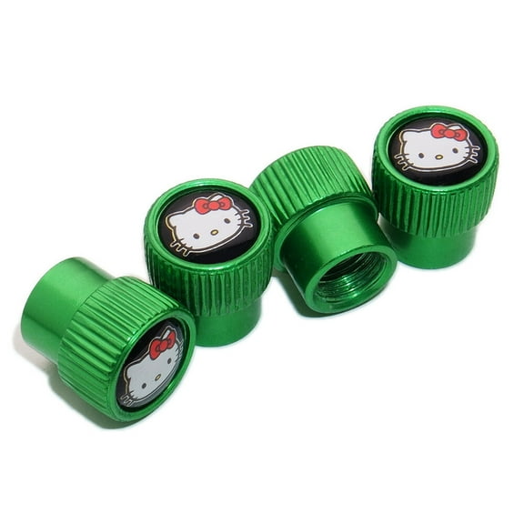 4pcs Universal Fit Hello Kitty Car Wheels Tire Air Valve Caps Stem Dust Cover