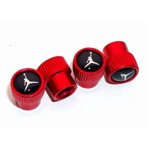 4pcs Universal Fit Michael Jordan Car Wheels Tire Air Valve Caps Stem Dust Cover