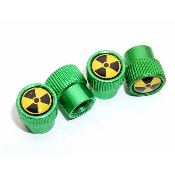 4pcs Universal Fit Nuclear Bomb Car Wheels Tire Air Valve Caps Stem Dust Cover