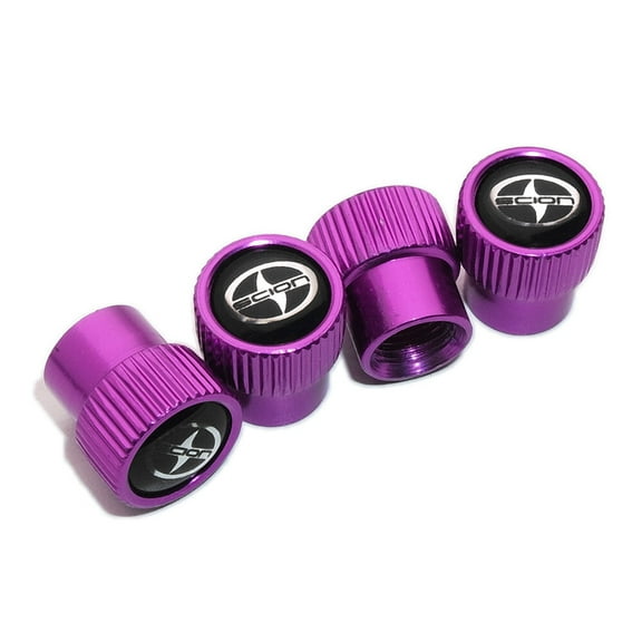 4pcs Universal Fit Scion Car Wheels Tire Air Valve Caps Stem Dust Cover Purple
