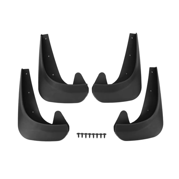 4pcs Universal Mud Flaps Set Anti Splashing Front And Rear Splash Guards For Car Pickup Truck SUV Black Mud Guard Mudflaps