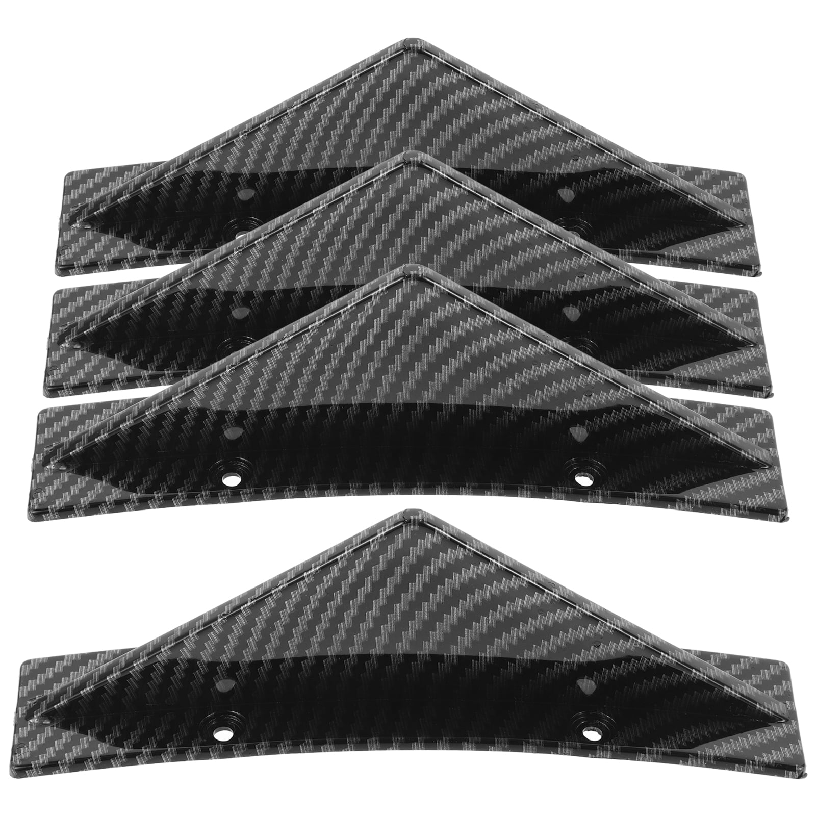 Universal Rear Splitter 4pcs Universal Rear Diffuser Shark Bumper Curved Shape Rear Bumper ...