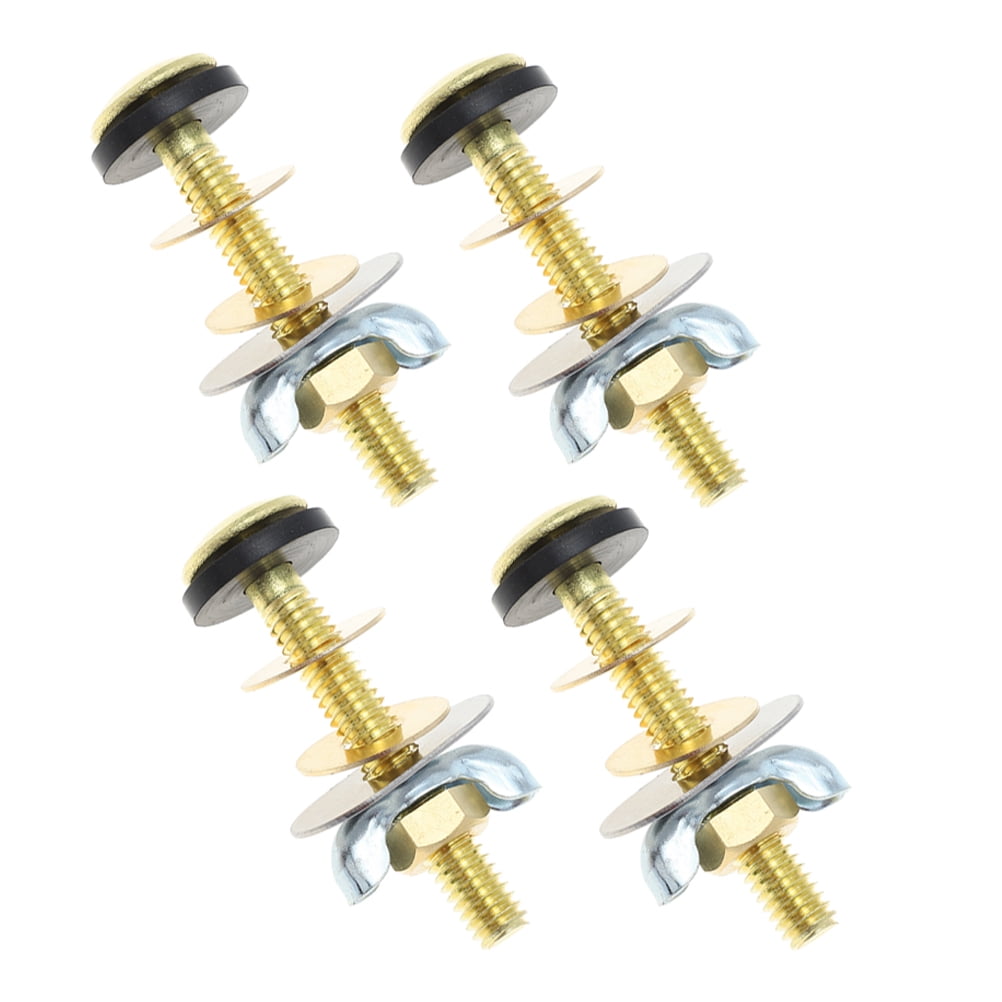 4pcs Universal Toilet Seat Bolts Accessories Toilet Seat Hardware Toilet Retainer Bolt Screws Rv Toilet Repair Fitting For Top Mount Toilet Seat Parts