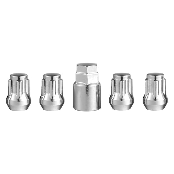BEADCEST Anti-Theft Wheel Hub Locking Nuts Set 4 Pcs with 1 Sleeve Iron Security