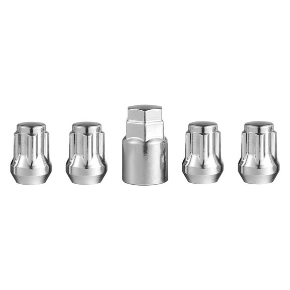 4pcs Universal Wheel Lock Lug Nuts Car Anti Theft Locking Nuts with 1pc Sleeve