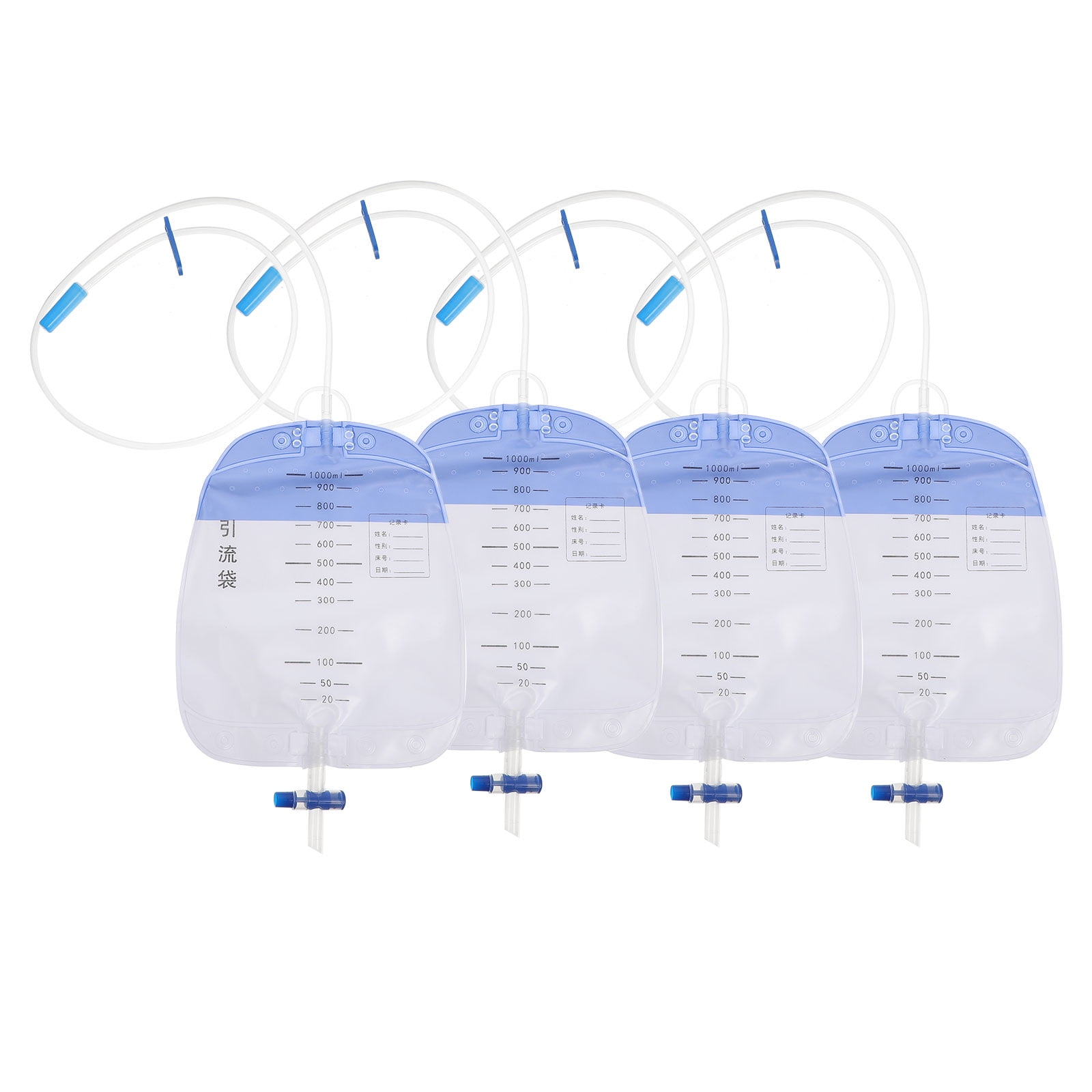 4pcs Urinary Drainage Bag Catheter Night Bags Bedside Bag with Anti