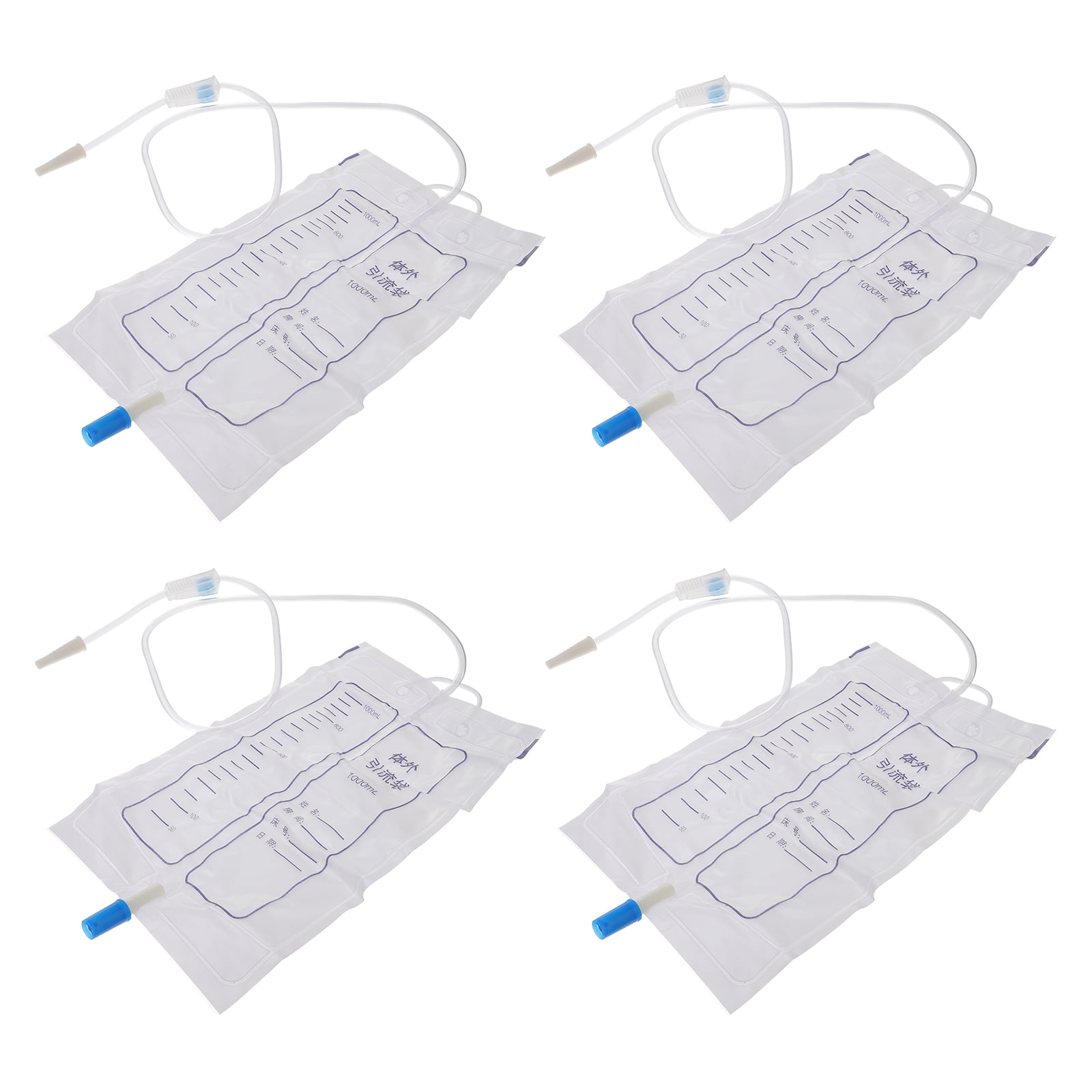 4pcs Urinary Drainage Bag Catheter Night Bags Bedside Bag with Anti