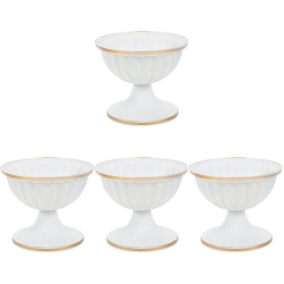 4pcs Urn Planter Flower Pot Retro Iron Planter Wedding Vase Plant Container Holder