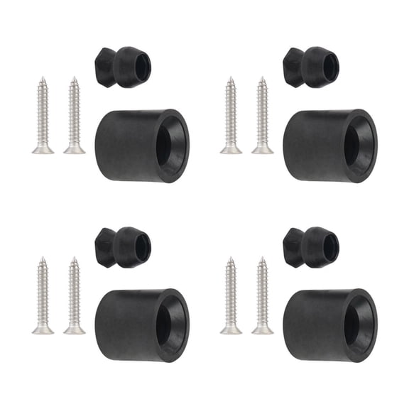 4pcs Utility Trailer Door Holder set Fade Resistant Rubber Bumpers Weatherproof Trailer Part Simple for Horse Trailers