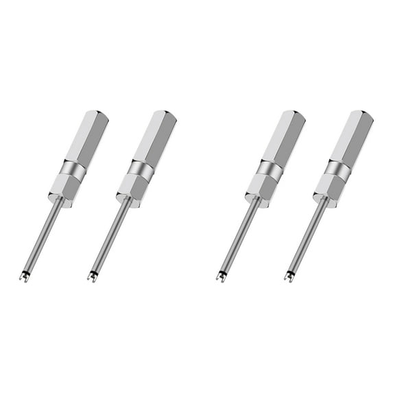 4pcs Valve Core Removal Tool Set, Screwdriver Valve Stem Core Remover, Tire Valve Tool for Schrader Valve Cores