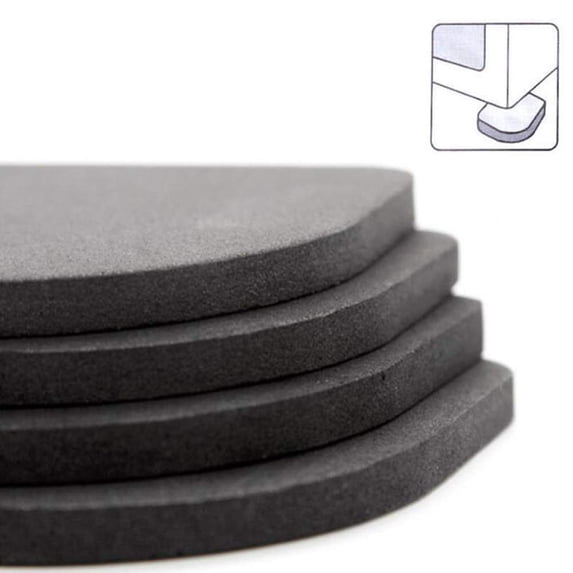 4pcs-Vibration Pad Washer-Slip Mats Shock Absorbers Noiseless Pad for Washing Machine Black