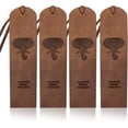 thumbnail image 1 of 4pcs Vintage Elephant Leather Bookmarks 2×7inch Mandala Elephant Head Cowhide Bookmarks I'll Never Forget Your SPOT Handmade Genuine Book Markers for Reading Book Lovers Men Women Gifts 4pcs, 1 of 9