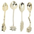 thumbnail image 1 of 4pcs Vintage Mini Alloy Coffee Tea Spoon Ice Cream Dessert Stirring Tableware, 1 of 10