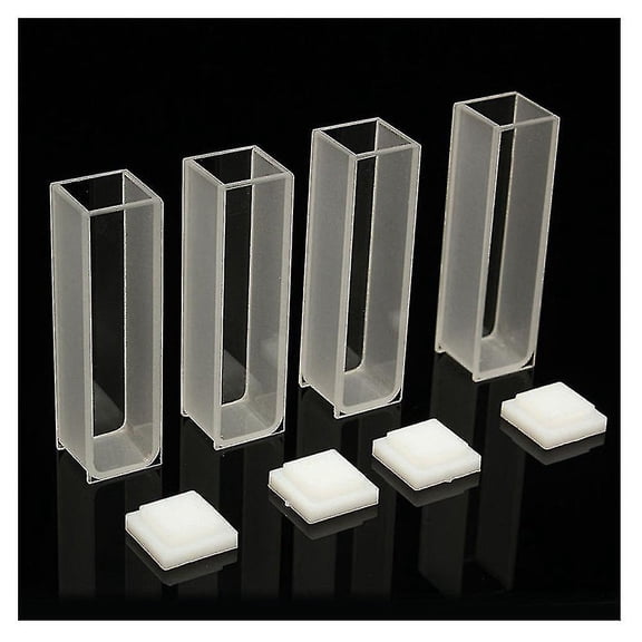 4pcs Visible Cuvette Cell 3.5ml 10mm Quartz/glass Spectrometer Micro Optical Spectrophotometer