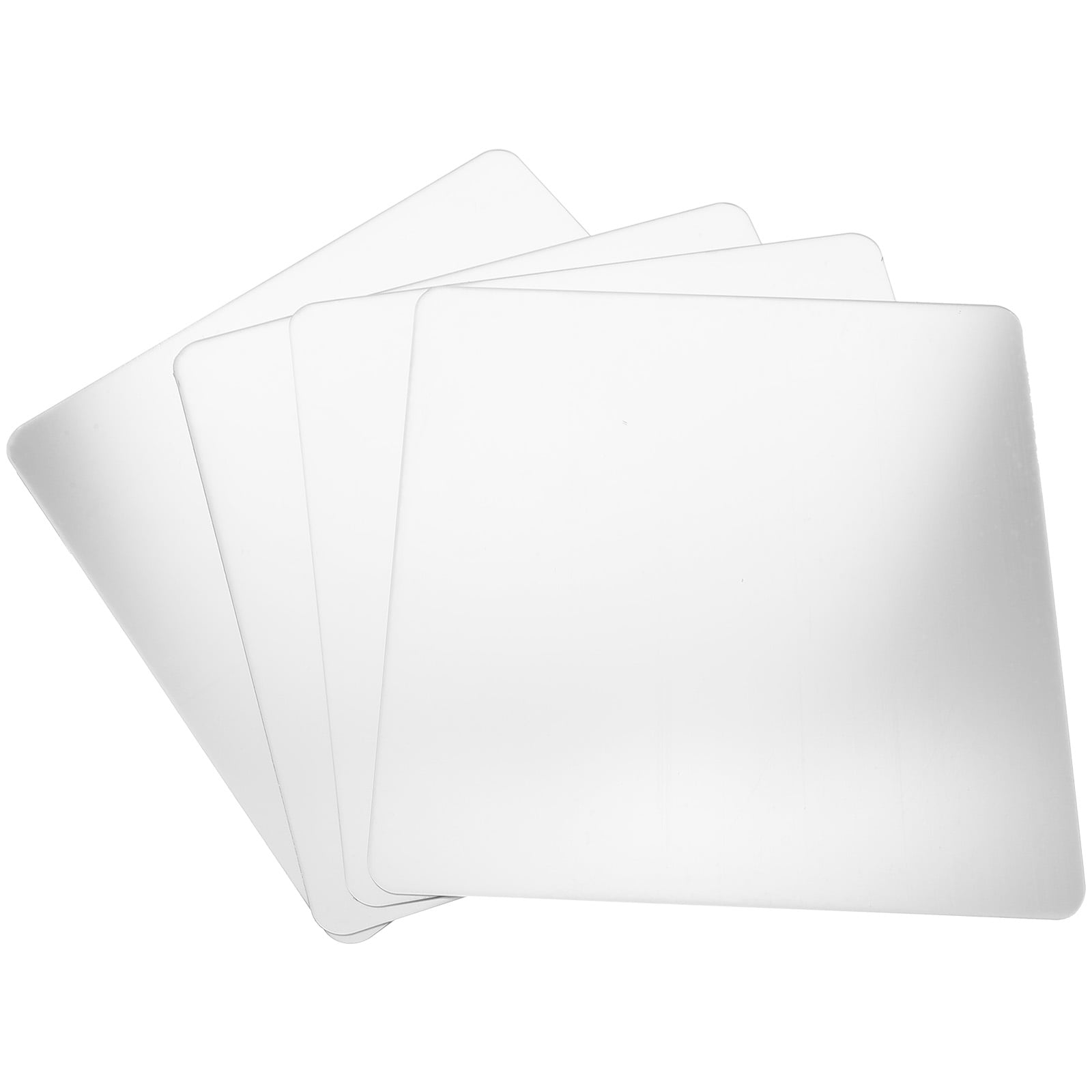 4pcs Wall Adhesive Mirror Glassless Mirror Tiles Shatterproof Mirror